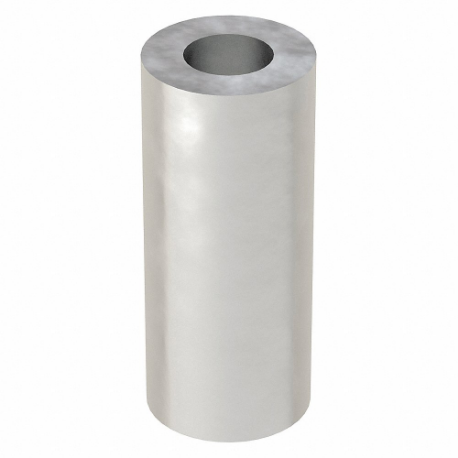 Spacer, Alu, 3/16 In Lg., Rnd, 3/8 In O.D., Plain