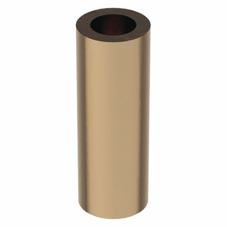 Spacer, Brass, 3/8 In Lg., Rnd, 5/16 In O.D., Zn Plated