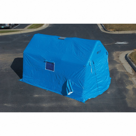 Inflatable Emergency Shelter System, 15 ft Length, 10 ft Width, 9 ft Ht, HD PVC/Nylon