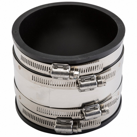 GRAINGER DX1001-44SR Shielded Transition Coupling, Pvc, 4 Inch Pipe, 4 Inch Overall Length | CQ3QMN 53UE50