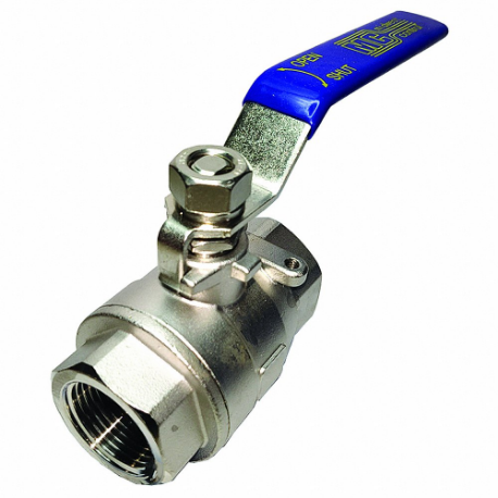 GRAINGER SSV-150NLH Ball Valve, 1 1/2 Inch Pipe, 1, 500 PSI CWP, 0-400 Deg F, Lever Handle | CQ2LKB 20K951