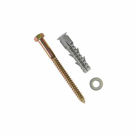 GRAINGER GNR91500-2 Lag Bolts, Metal/Zinc, Silver, 6 Inch Length, 6 Inch Height, 2 PK | CQ4ZJH 49ZZ45