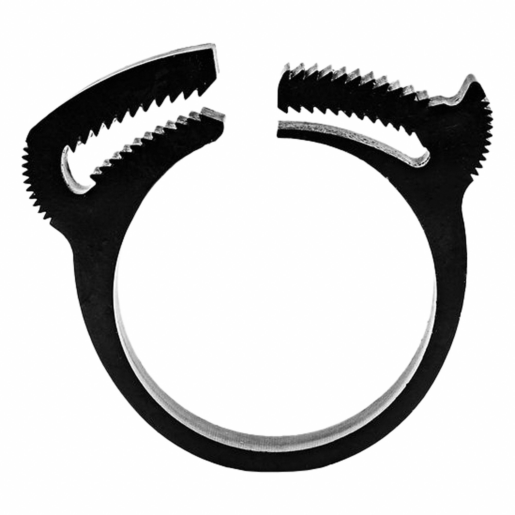 GRAINGER HC-66-PA66-BK-534B Double Grip Plastic Hose Clamp, Nylon, Black, Double Tooth | CQ4UPY 802NL4