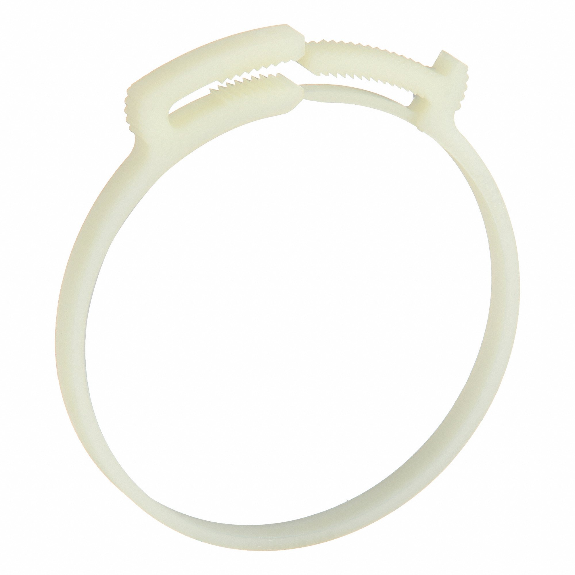 GRAINGER HC-91-PA66-N Double Grip Plastic Hose Clamp, Nylon, White, Double Tooth | CQ4URY 802NR6