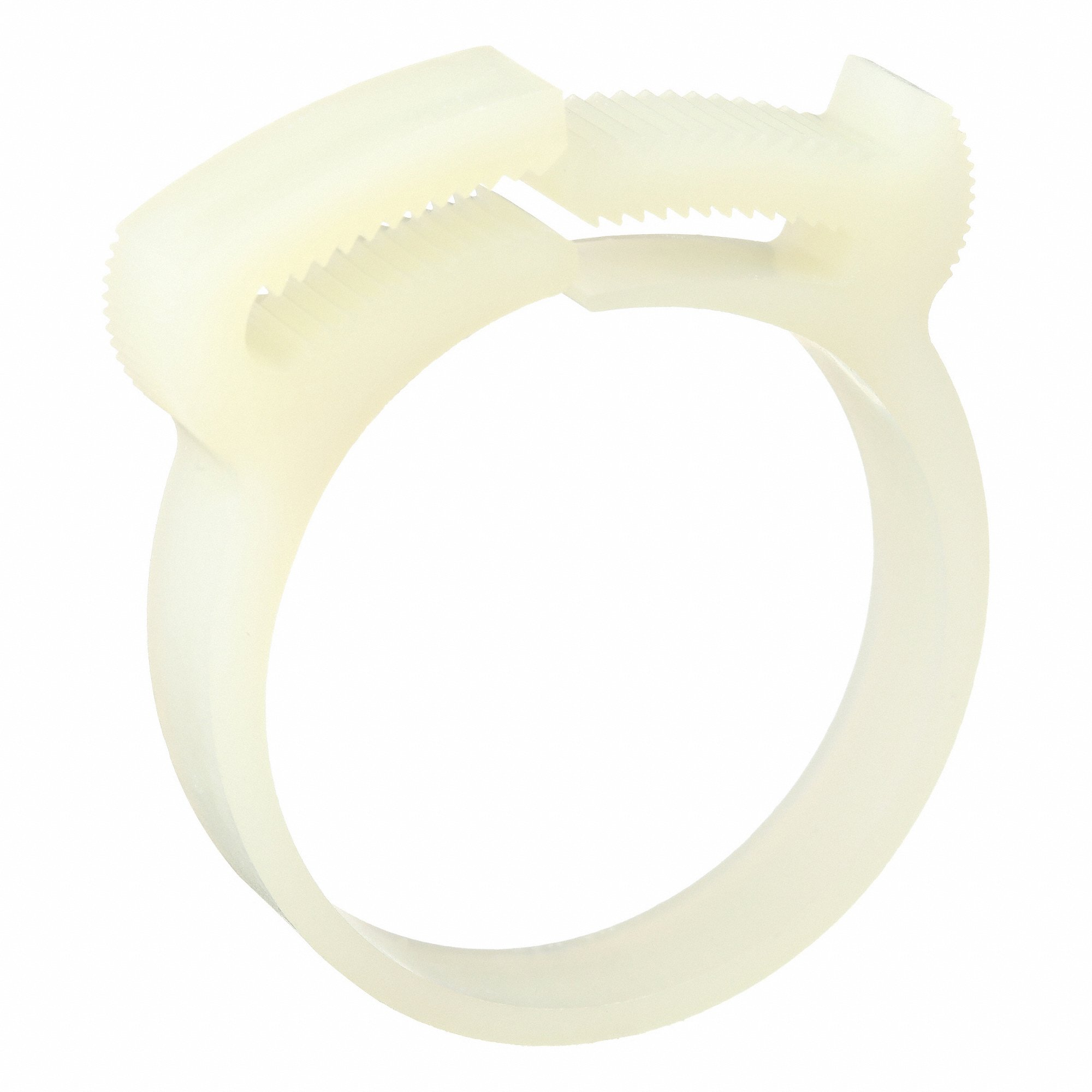 GRAINGER HC-Q-PA66-N Double Grip Plastic Hose Clamp, Nylon, White, Double Tooth | CQ4UQW 802NP1