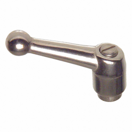 GRAINGER 98044 Adjustable Handle, Ball Knob, Stainless Steel Handle, 1/2 Inch Hole Thread Size | CP6YLD 417U81