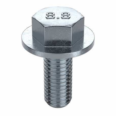 GRAINGER M01258.080.0020 Flange Bolts, Steel, Class 8.8, Zinc Plated, 20 mm Length, Fully Threaded, Metric | CP9LVL 38CP99