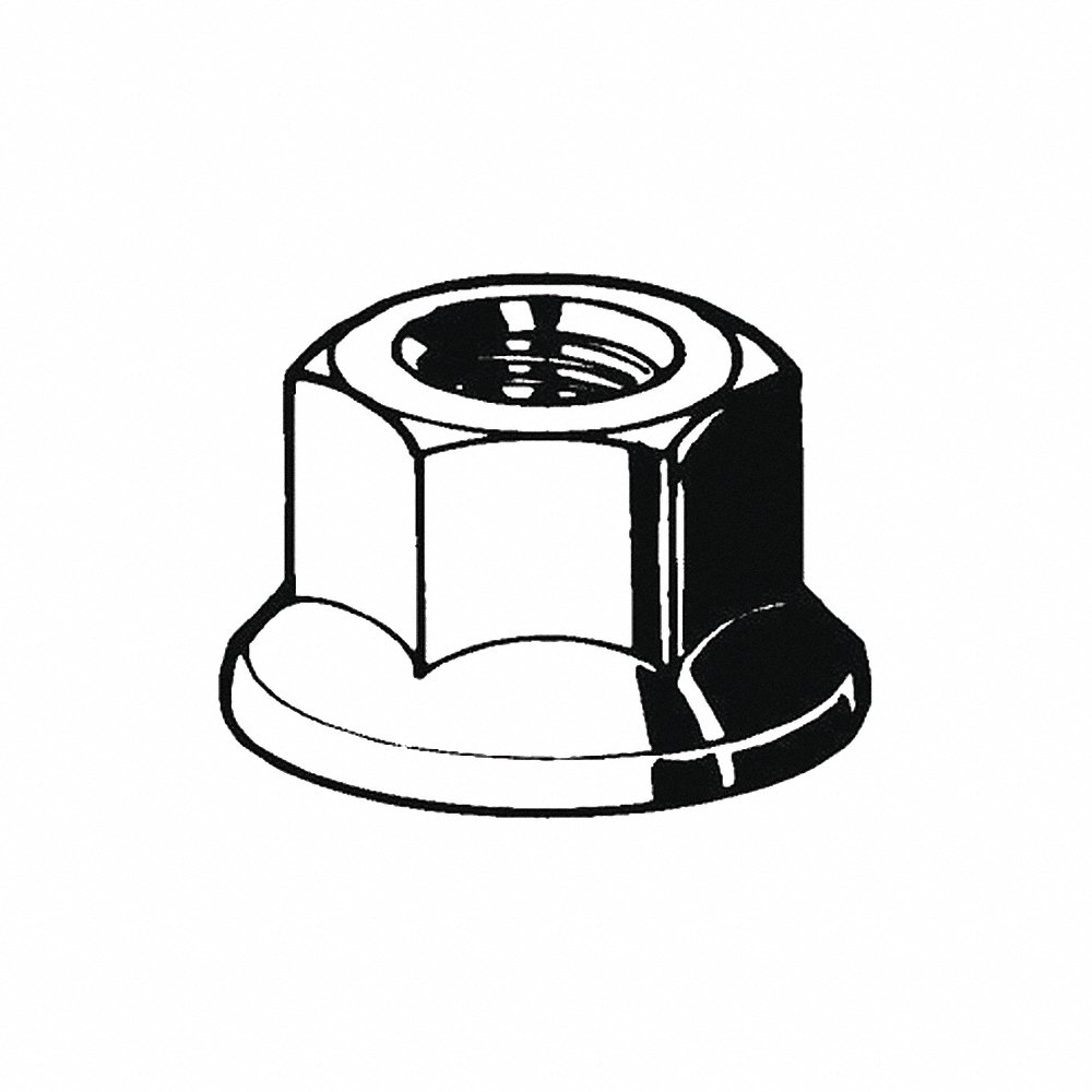 GRAINGER M11590.140.0001 Lock Nut M14 x 2 Class 8 Steel Zinc Plated, 50PK | AH7VHV 38DH64