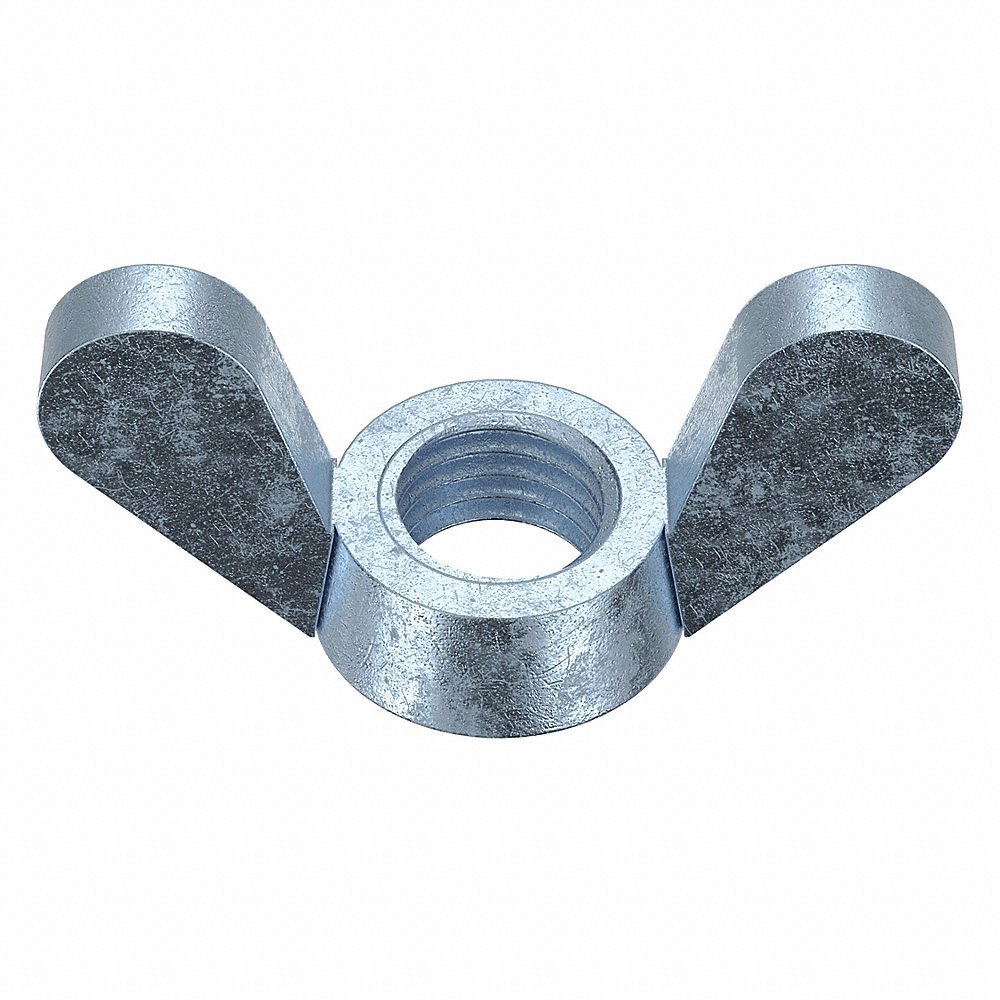 GRAINGER M16270.120.0001 Wing Nut M12 x 1.75 Steel Zinc Plated, 50PK | AH7VRF 38DK37