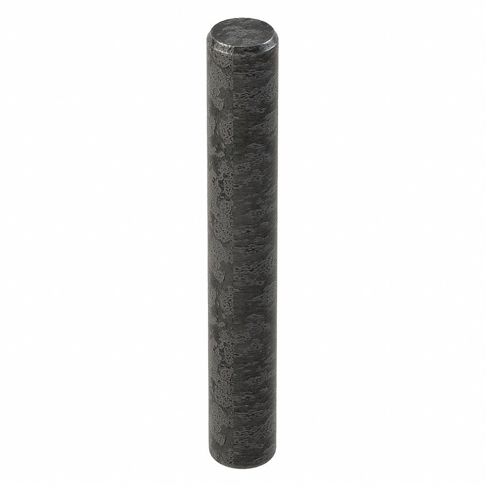 Dowel Pin, General, 14 mm Lg., 2 mm Pin Dia., Rockwell 60 +/-2HRC, Steel, Plain