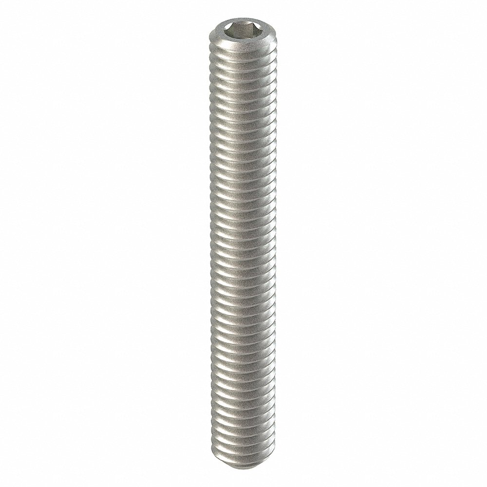 GRAINGER M51240.060.0045 Set Screw Stainless Steel M6 X 1.00Mm Flat 45Mm, 100PK | AG2JQY 31KA55
