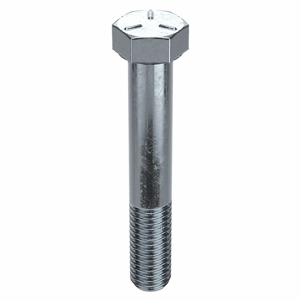 Hex Head Cap Screw, 1/2 In - 13 Thread Size, Steel, 3 3/4 In Lg., 5/16 In Head Ht., Gr. 5