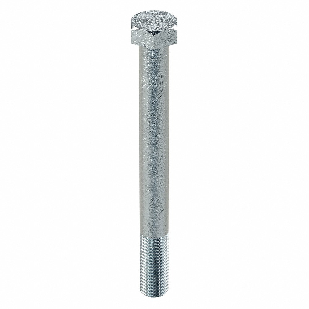 GRAINGER N01200.100.1000 Hex Head Cap Screw 1-8x10 Steel Grade 5 Zinc Plated | AH8NTV 38WP94