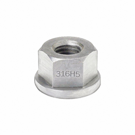 GRAINGER NUT931M6C Flange Nut, Flange Nut, M6-1 Thread, Stainless Steel, 316 H5, Plain, 10 mm Hex Width | CP9MCE 420N41