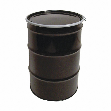 GRAINGER OH55-3E Transport Drum, Steel, 55 gal, Bolt Ring, Black/Black, Epoxy Phenolic Lining | CQ3MZX 8WY75