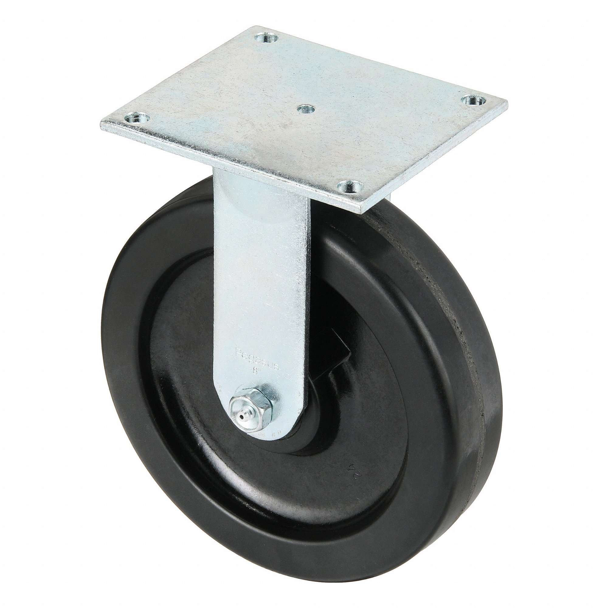 GRAINGER P21R-PH080R-15 Standard Plate Caster, 8 Inch Dia, 9 1/2 Inch Height, Rigid | CQ6YJF 55KC09