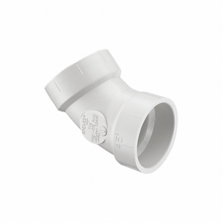 GRAINGER P321-030 45 Deg. Elbow, Schedule Dwv, 3 Inch X 3 Inch Fitting Pipe Size, White | CQ3ZXH 56GX20