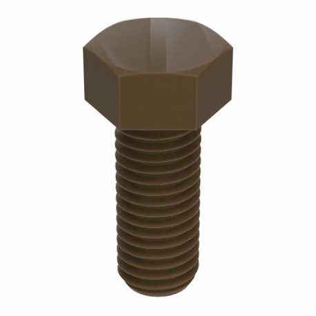 GRAINGER PK51618-2HH-01 Hex Head Cap Screw, PEEK, Not Graded, Plain, 5/16 18, Coarse, 2 Inch Length | CQ6XBJ 447A36