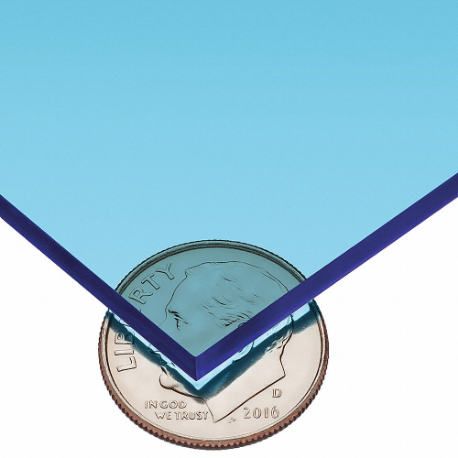 GRAINGER PS-CACT-113 Plastic Sheet, 0.125 Inch Thick, 12 Inch W x 12 Inch L, Blue, Clear, 9 | CP6XRB 56LH71