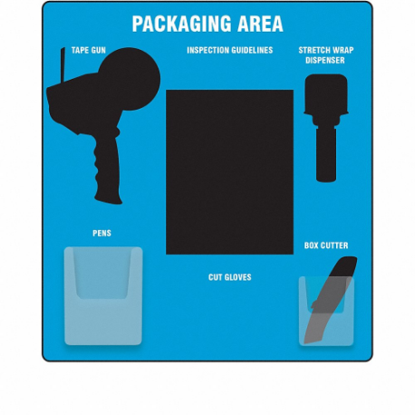 GRAINGER PSB717BUBK Shadow Board, 22 X 24 Inch, 24 Inch Height, 22 Inch Width, 0.236 Inch Depth | CP8XMC 803HF0