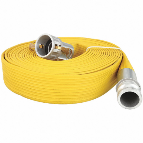 GRAINGER 45DU31 Water Discharge Hose, 2 Inch Heightose Inside Dia, 50 ft Hose Length, 250 psi, Yellow | CQ7XYE