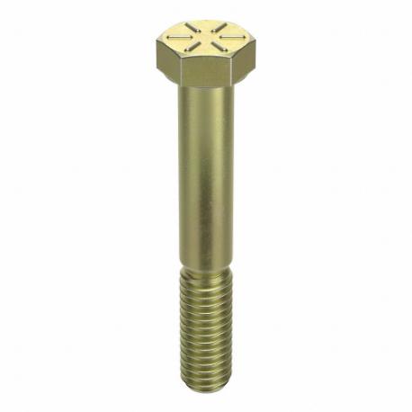 GRAINGER TAPG8ZYL12132 Hex Head Cap Screw, Steel, Grade 8, Zinc Yellow, 1/2 13, Coarse, 2 Inch Length | CQ6XLT 30Z440