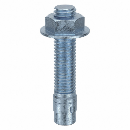 Wedge Anchor, 1/2 In - 13 Thread Size, 2 3/4 In Anchor Lg., 2 In Thread Lg., Not Gr.