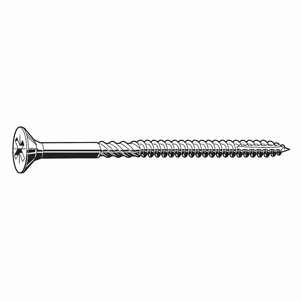 Multi-Material Screw, Flat, Phillips, 3 Drive Size, Zn Plated, FT