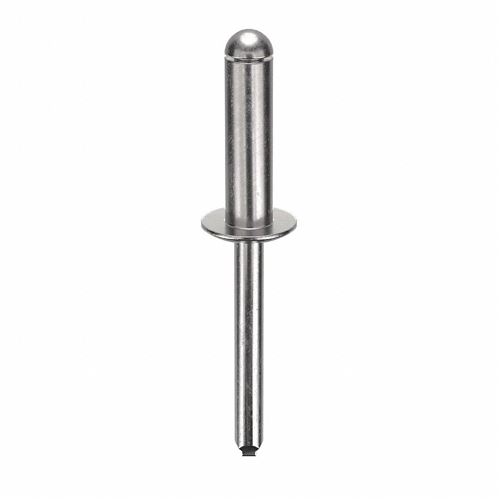 GRAINGER U34142.025.0810 Blind Rivet 1/4 Inch X 0.875 Inch Dome, 100PK | AG2WRV 32MM05