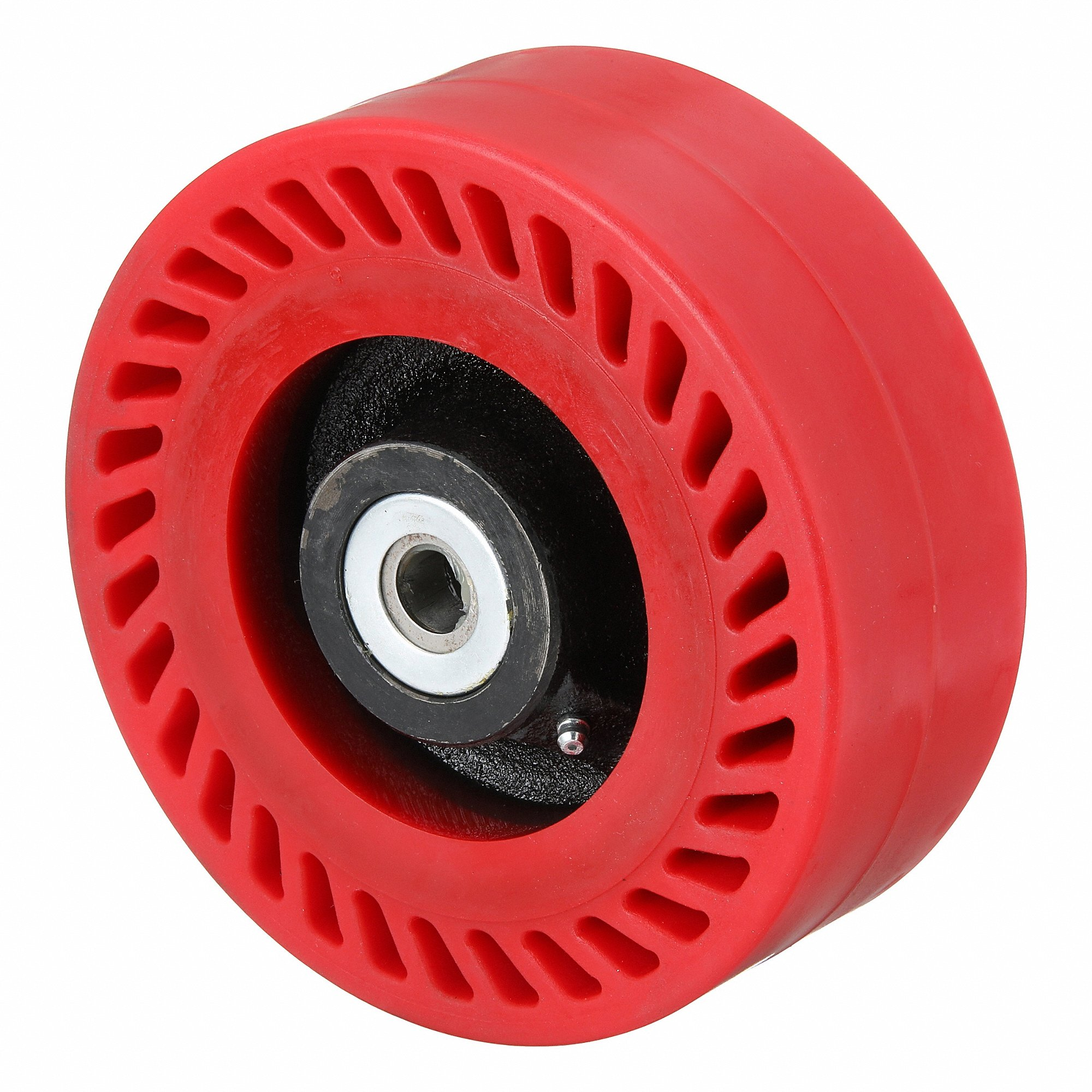 GRAINGER UOT-0830-12 Caster Wheel, 8 Inch Wheel Dia., 3 Inch Wheel Width, 1600 Lb Load Rating, Red | CQ3VKT 55KP90