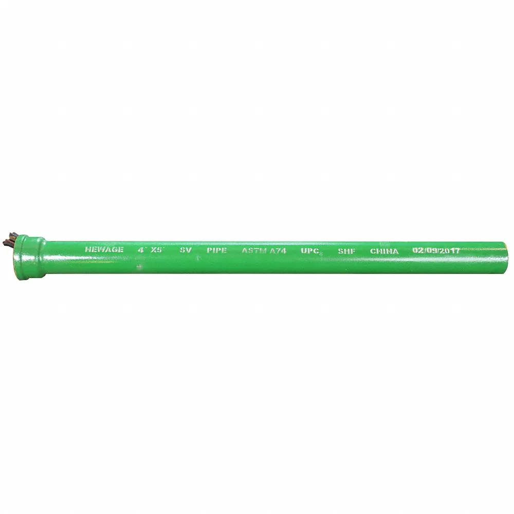 GRAINGER ZFBSVP08S05 Pipe, Epoxy Coated Cast Iron, 8 Inch Nominal Pipe Size | CP7PWK 60XF56