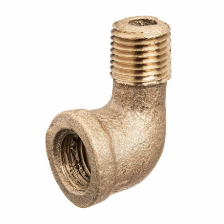 GRAINGER ZUSA-PF-10380 90 Deg. Street Elbow, Brass, 2 1/2 Inch X 2 1/2 Inch Fitting Pipe Size | CQ7GKC 60VR44