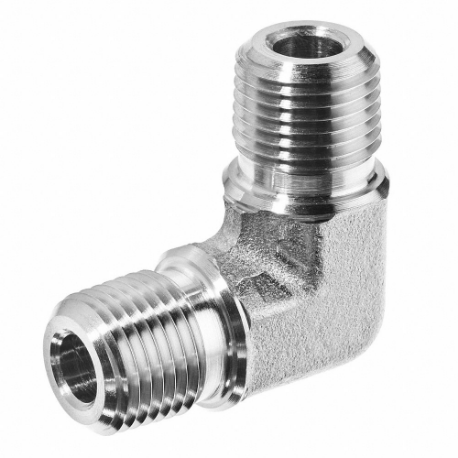 GRAINGER ZUSA-PF-7879 90 Deg. Elbow, 304 Ss, 1/4 Inch X 1/4 Inch Fitting Pipe Size, Male Npt X Male Npt | CQ7HGK 60VF64