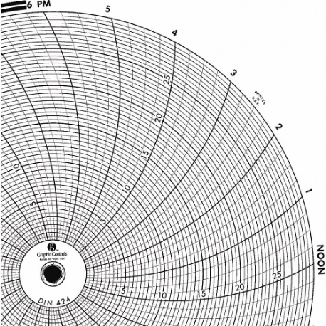 GRAPHIC CONTROLS Chart 424 Circular Paper Chart, 8 Inch Chart Dia, 0 to 30, 60 Pack | CR3HMX 30ZY20