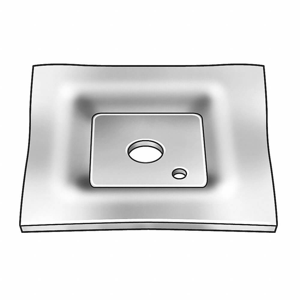 Grating Clip, SS, Top, Gr. 316, 3/4 In To 1 In Fits Bearing Bar Spacing
