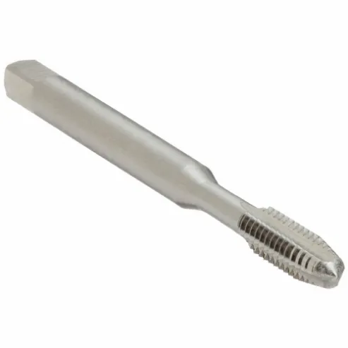 Straight Flute Tap, #6-32 Thread Size, 3/8 in Thread Length, 2 in Overall Length, Plug