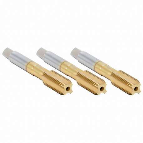 GREENFIELD THREADING 343512 Three Piece Tap Kit, M10-1.50 Tap Thread Size, 19.05 mm Thread Length, RigHeight Hand | CR3HVG 434Y87