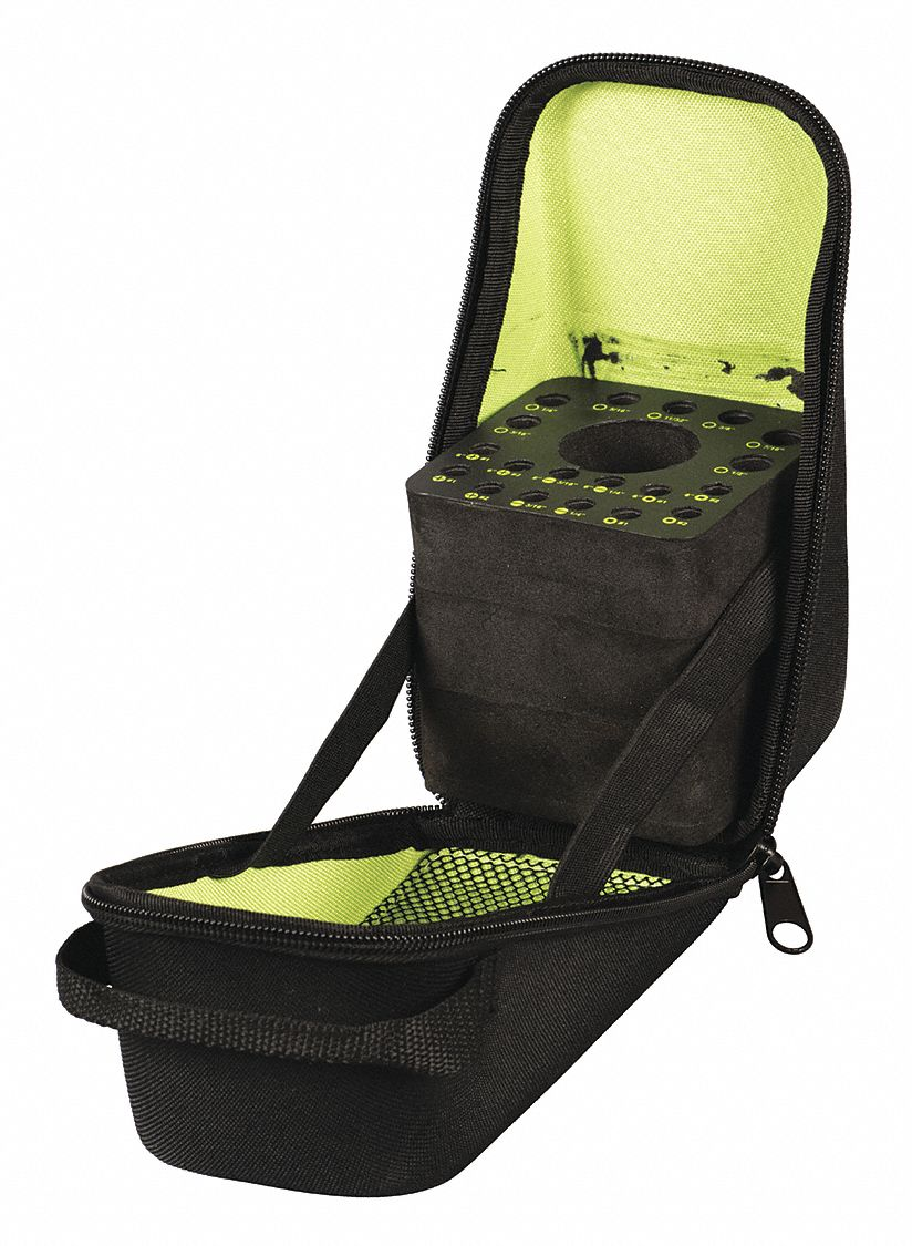 GREENLEE 0153-46CASE Tool Holder, 3 3/4 Inch Width, 3 3/4 Inch Height, 19 Posts/Slots, Canvas | CJ3QQN 499N23