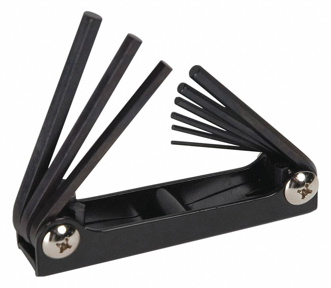 GREENLEE 0254-11 Hex Key Set, 9 Pc. Std. Foldin | CR3LNN 34F663