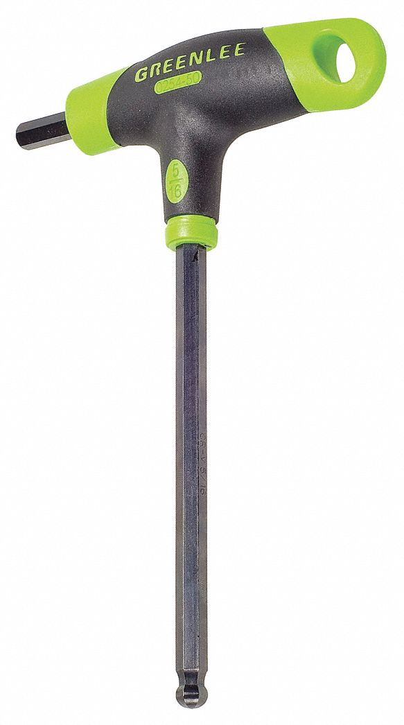 GREENLEE 0254-50 T Handle Hex Key Wrench, 5/16 Inch Size, 7-3/4 Inch Overall Length | AA3HWR 11L597