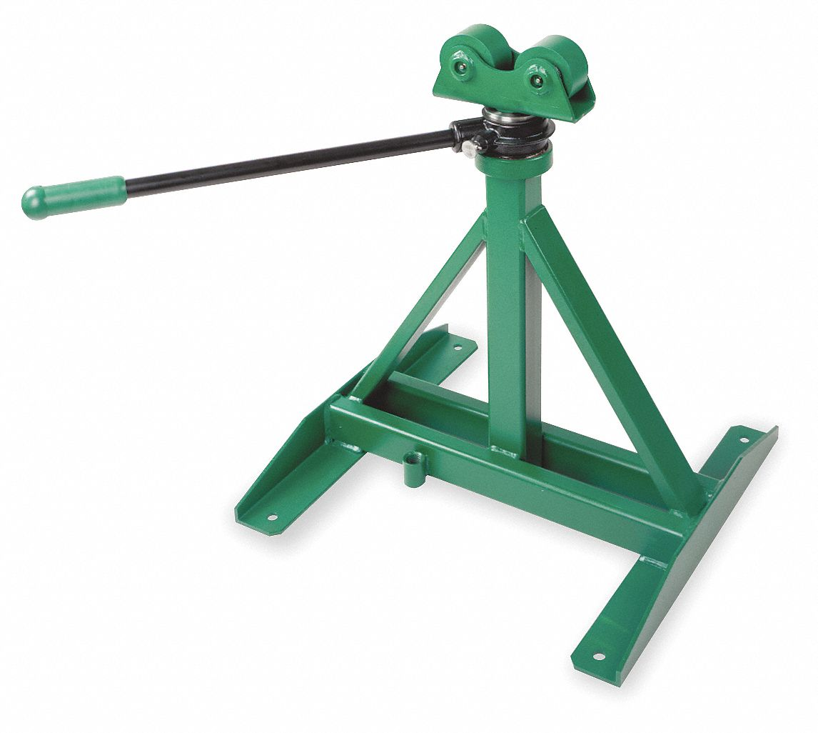 GREENLEE 656 Ratcheting Reel Stand, 28 To 46-5/8 Inch Height, 3750 lbs. Capacity, Steel | AA9TWB 1FAH3