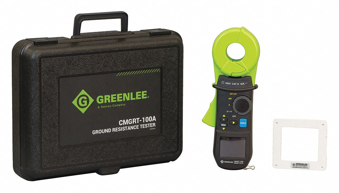 GREENLEE CMGRT-100A Earth Ground Tester, 600V, 0.0001 to 1.2 kilohm, 50/60Hz, OLED | CJ2BDK 54WF67