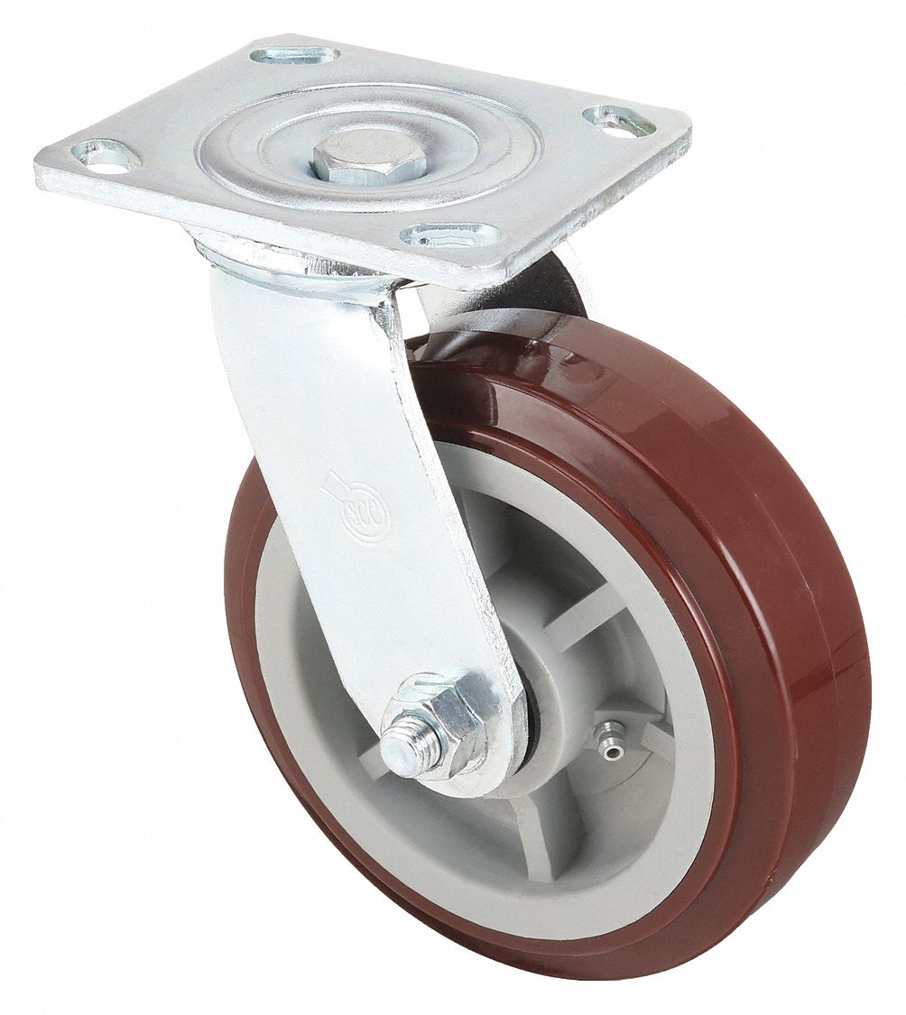 GREENLEE CS6 Swivel Caster, 6 Inch Dia., 900 lbs. Capacity | AH4VQQ 35MM29