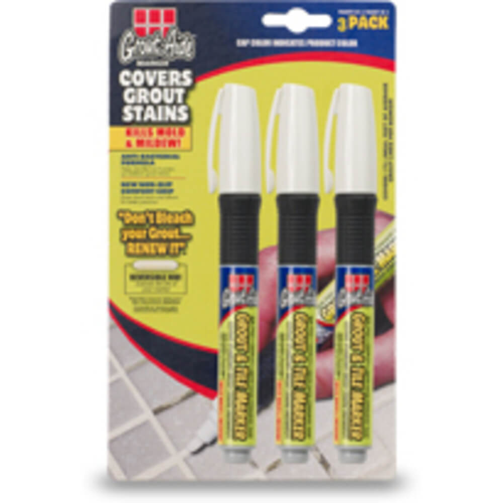 GROUT-AIDE 05034 Pump Action Marker, White, 3PK | AJ8CHN