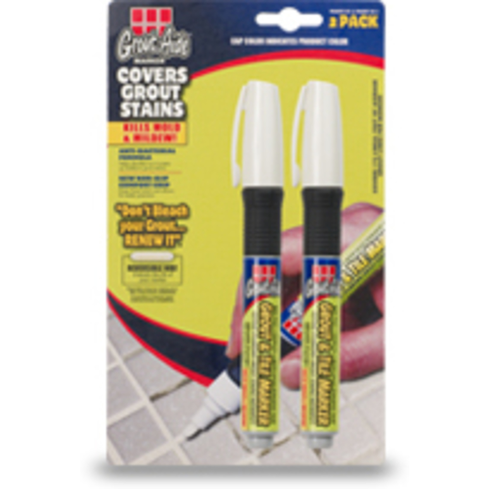 GROUT-AIDE 05041 Pump Action Marker, White, 2PK | AJ8CHK