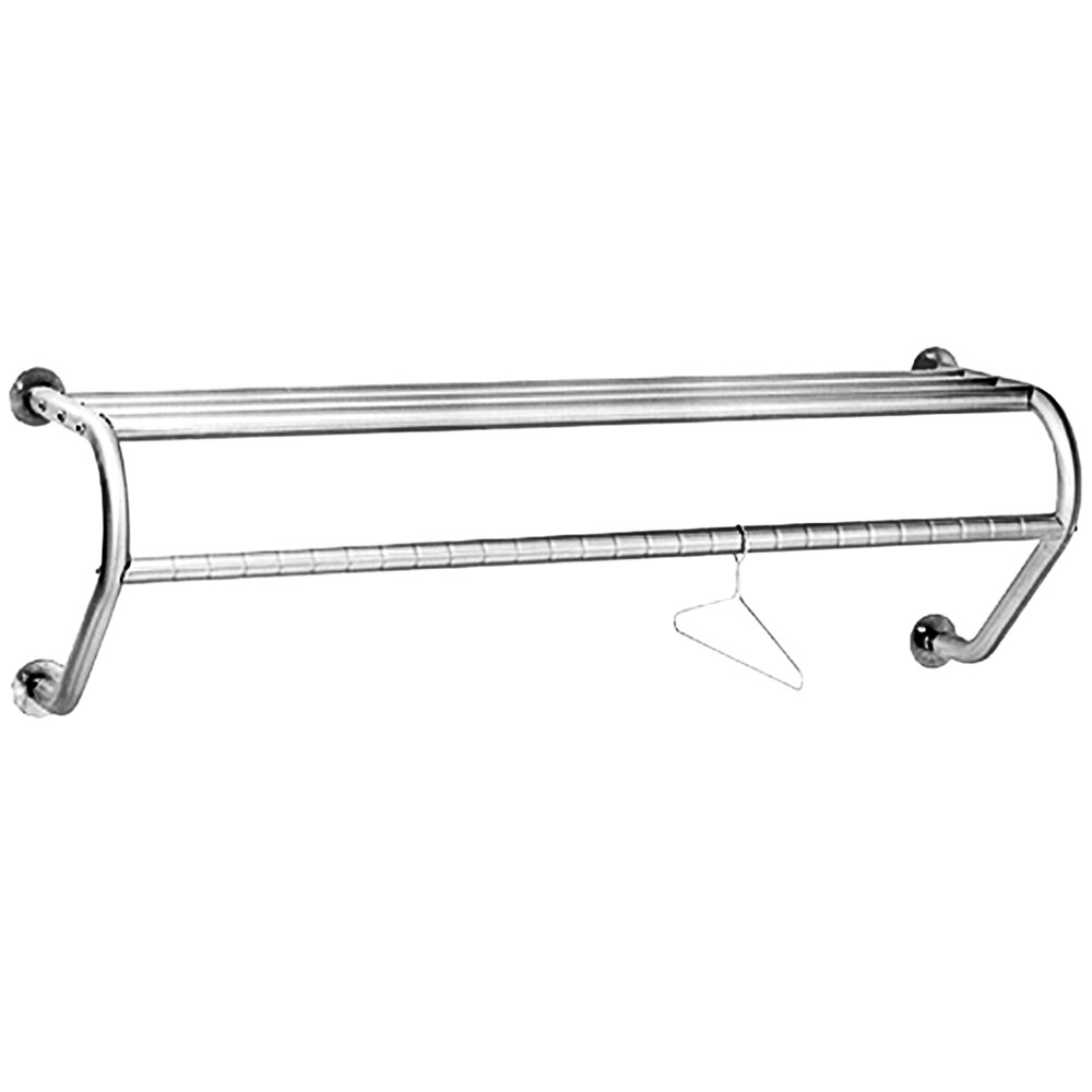 Wall Mounted Stainless Steel Garment Cleanroom Rack, 72 Inch Size