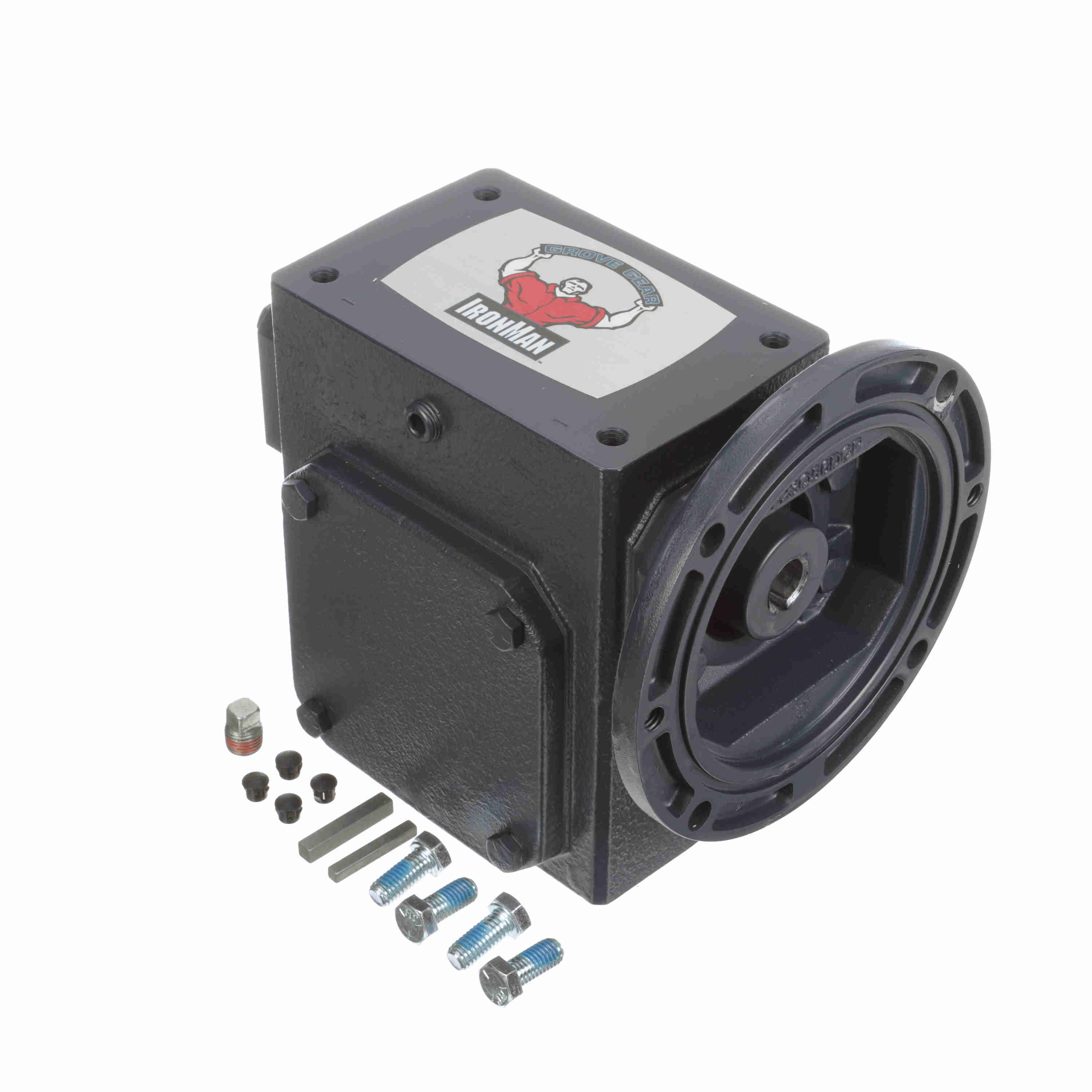 GROVE GEAR GR8240166.00 Worm Reducer, 60:1 Ratio, 0.625 Inch I.D, 1.125 Inch O.D, Right Angle Cast Iron | AX4HJP