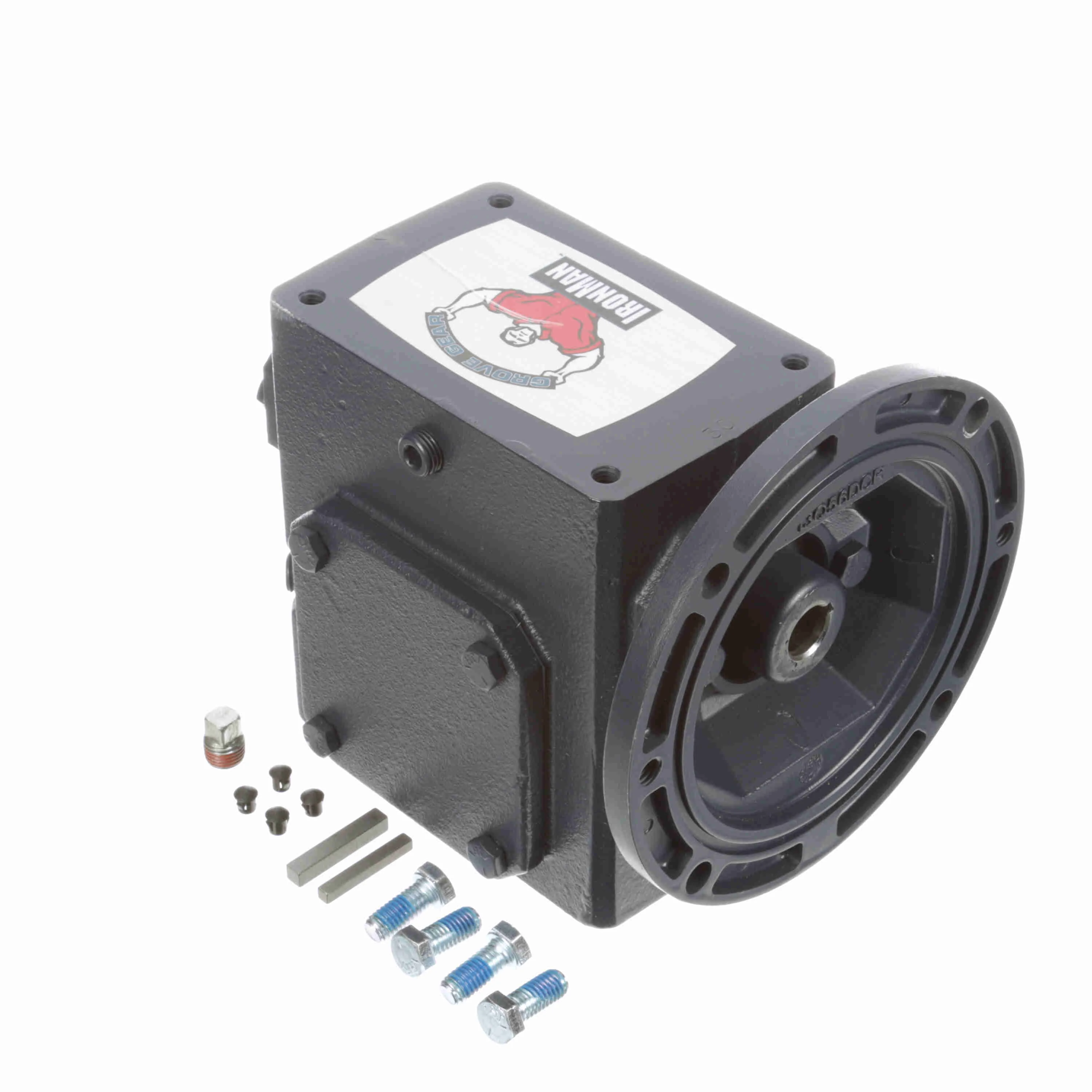 GROVE GEAR GRL8210556.16 Output Worm Gear Reducer, 2.06 Inch Distance, 971 Inch/lbs Torque, Cast Iron | AY7ANX GRL-HMQ821-40-H1-140-16