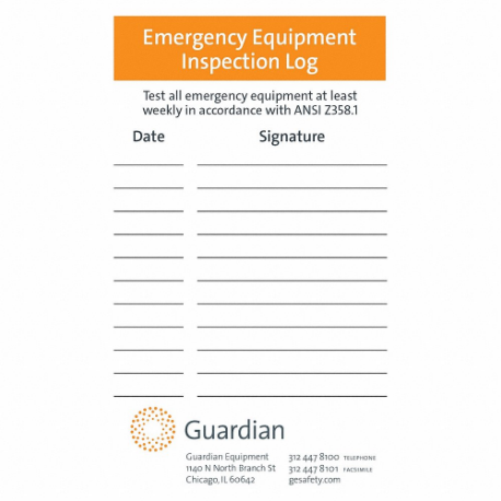 GUARDIAN EQUIPMENT Repair and Inspection Tags