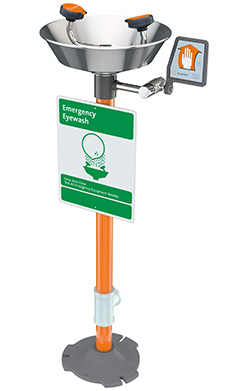 GUARDIAN EQUIPMENT G1760 Eye/Face Wash, Pedestal Mounted, 15-1/2 Width, Stainless Steel | AC2PHY 2LVJ7